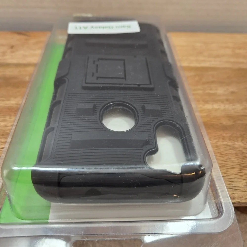 Samsung Galaxy A11 Rugged Holster‎ Case Black Kickstand Belt Clip Cricket NEW
